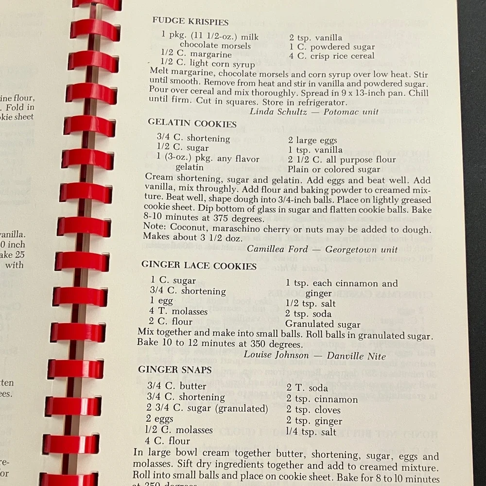 Illinois Community Cookbook Vermilion County 1986 Homemakers Recipe Book